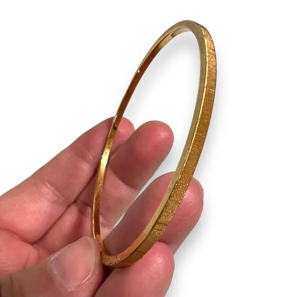 Monet Womens Bracelet Bangle Gold Tone Stamped Textured
